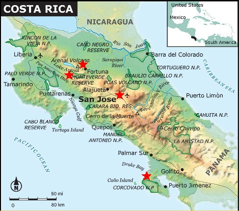 Costa Rica Map