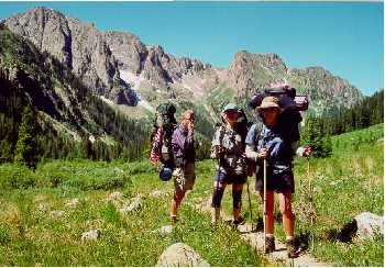 Hiking out